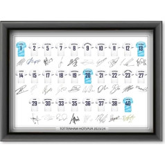 Ava Dylan Tottenham Hotspur FC Autogramm-Team-Poster, Druck - komplekts 2023-24 Squad A3