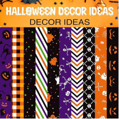 MIAHART Pack of 600 Halloween papīra saites Halloween tēma papīra amatniecības piederumi papīra ķēdes Haunted House Party Dekorācijas