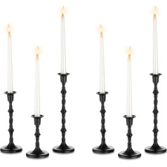 Держатель свечи Inweder Taper Candle Holder Black - Набор из 6 высоких винтажных держателей свечей Металлический держатель свечей Рождество для украшения