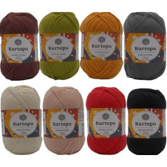 8 x 100 g Stretch Sock Wool Plain - Zeķu dzija arī vilnas alerģiju slimniekiem Dzīvnieku matiņu nesaturoša zeķu dzija 100 g 430 m garumā Ökotex sertificēta