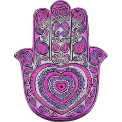 Nemesis Now Hamsa's Love Hand Incense Burner, rozā krāsā