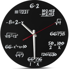 Decodyne Mathematikuhr - einzigartige Wanduhr - Jede Stunde markiert durch eine einfache mathematische Gleichung