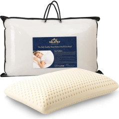 Talalay 100% dabīgs Premium Latex spilvens, piemērots bērniem, bērniem un jauniešiem, toksisks ķīmiskais materiāls, ideāls iepakojums (Standard (1 Pack), Company)