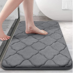 Homaxy Memory Foam vannas istabas paklājs, neslīdošs vannas paklājs, mīksts vannas paklājs, absorbējošs vannas paklājs, mazgājams, viegli kopjams dušas paklājs, 60 x 120 cm, tumši pelēks