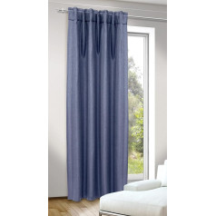 Albani Dekoratīvie aizkari ar aizkaru lenti un slēptām cilpām DimOut Jolie Denim Blue 245 x 135 cm 245 x 135 cm 245 x 135 cm