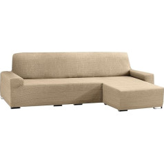 Eysa Aquiles elastīgs dīvāns überwurf Chaise Longue ar aizmugurējo roku, priekšējā pusē, Farbe 01-beige, Poliesters-Baumwolle, 43 x 37 x 14 cm