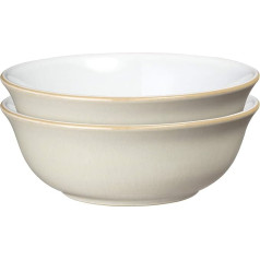 Denby 016048807 Graudaugu bļoda, keramikas trauki, krēmkrāsas krāsā, 2 bļodas