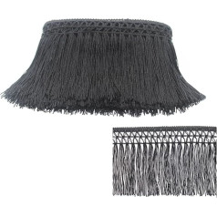 Yalulu 5 metri melnas mežģīņu lentes pušķi Tassel Silky Fringe Cut Fringe Trim Costume Tassel Trimming