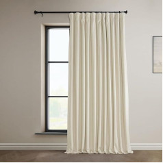 HPD Half Price Drapes Signature Plush Velvet Extra Wide Blackout Aizkari guļamistaba 100x84 VPYC-SBO198593-84-DW (1 Panel) Diva Cream