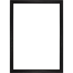 Atmiņu kaste Budget Wood Range Picture/Photo/Poster Frame - Budgetwd-BlkWht-Px-RL-glsparent, melns, 18