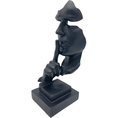 G&H Decor - Domātājs 31cm statuete - Klusums ir zelta mājas rotājums vīriešiem - modernā abstraktā mākslas tēls - pārsteidzošas kvalitātes Domātāja skulptūra Ideāls krūšutēls mācību istabai