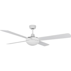 Orbegozo CP – Ceiling Fan with Light and remote control, 4 blades, 132cm Diameter, 60W Power and 3 Speeds white