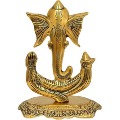 Wonder Care | Ganesh Statue Sculpted in Great Detail in Ivory Antique Finish - Ganesh Idol for Car | Home Decoration | Mandir | Gift | Hindu God Idol