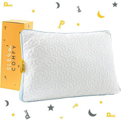 SLEEP COMFY Luksusa kakla atbalsta spilvens, atmiņas putu spilvens, Oeko-Tex, ergonomisks ortopēdiskais kakla spilvens, miega spilvens muguras, vēdera un sānu miega cienītājiem