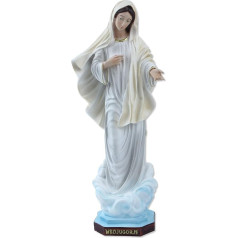 Proposte Religiose Madonna of Medjugorje Hand Painted Resin Height 30 cm