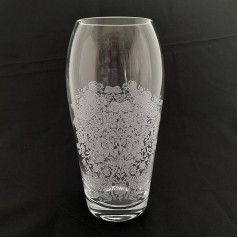 William Morris Strawberry Thief Design - Dartington Crystal Barrel Vase