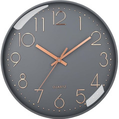 Amdonalo Wanduhr, leise, nicht tickend, moderne Wanduhren, batteriebetrieben, für Wohnzimmer, Küche, Büro, Büro, Dekoration, 20,3 cm