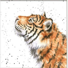 Wrendale Designs White Tiger Square Canvas Print 20cm