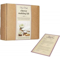 KitchenCraft KCHMMYOCHEESE Home Made Cheese Making, Aluminium/Cheesecloth