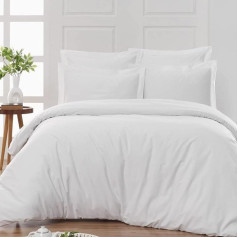 Home Cassiopee hcu80pe-bla Segas pārvalks 80 pavedienu Percale White 260 x 240 cm