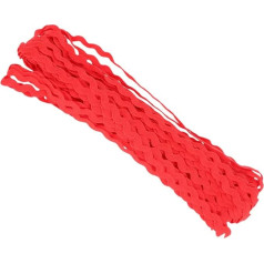 EXCEART 2 Rollen Applikationen Verzierungen Spitzenband Sticksets Wellenband Haarschleife Spitzenband Rotes Band Stoffspitze Diy-Bekleidungszubehör S-Form Bunte Spitzenkarte