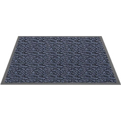 HT F & S Mars Premium Schmutzfangmatte, robust und waschbar, 135 x 200 cm, krāsa: blau