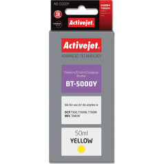 Effiki Activejet ab-5000y tintes pudelīte (aizvietošanai ar britu bt-5000y; supreme; 50 ml; dzeltena)