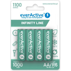 Įkraunamos baterijos r6/aa 1100 mah, lizdinė plokštelė, 4 vnt., 