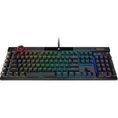 Tastatūra k100 opx rgb tastatūra melna