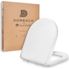 Dombach Senzano toilet lid, white D-shape • innovative premium toilet seat with soft-close mechanism - removable - toilet seat anti-bacterial made of Duroplast