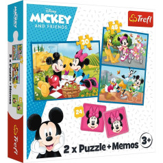 Puzzle 2in1 memos satiekas ar Disney varoņiem