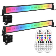 Linke 42 W LED sienu mazgātājs, komplekts ar tālvadības pulti, RGB LED prožektors, 10 krāsas, 12 režīmi, IP66 ūdensnecaurlaidīga gaismas josla ar taimeri, atmiņas funkcija āra, iekštelpām, dārzam, DJ, mājai, ballītēm,