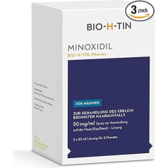 Bio-H-Tin Bio H-TIN minoksidils aerosols vīriešiem, 3 x 60 ml šķīduma