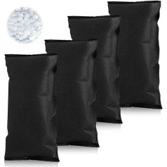 Omeco Dehumidifier Car Cushion 2000 g Reusable Silica Gel Dehumidifier Granules Pack, Against Moisture and Fog in the Car, Eliminate Unpleasant Odours for Cellars, Cabinets, Car, 4 x 500 g