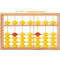 Ķīniešu abakss 7 kolonnas Hanging Koka abakss Ķīniešu japāņu abakss Kalkulators Mācību rīki Abacus skaitīšanas rīks 13x7.44x1.3