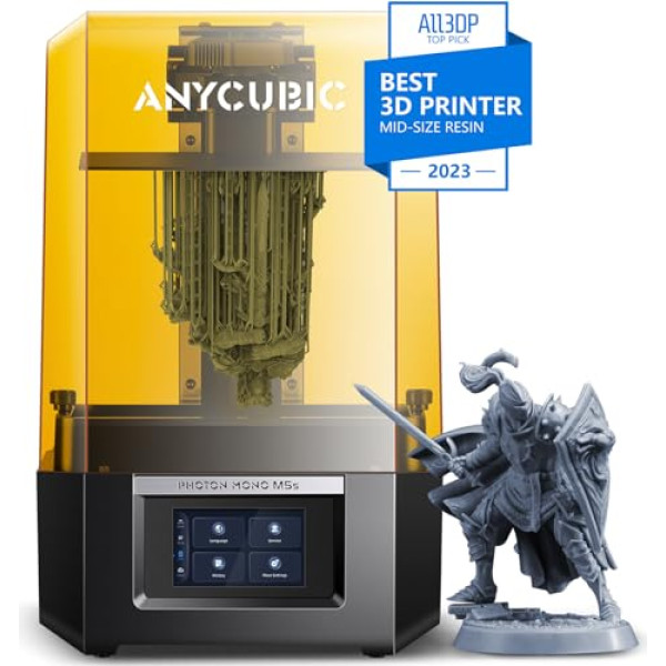 ANYCUBIC Photon Mono M5s 12K sveķu 3D printeris, 10,1 collu monohroms LCD ekrāns, bez izlīdzināšanas, 3 reizes lielāks drukas ātrums, drukas izmērs 218 x 123 x 200 mm