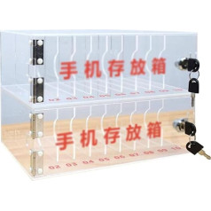 Mobile Phone Storage Cabinet Transparent Lockable Storage Box School Factory Mobile Phone Safe Storage Cabinet