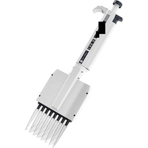 Labor-Tischzentrifugenmaschine Multichannel Pipette Lab liefert Variable Volumen Mikropipette 8 Kanäle 12 Kanäle Pipette -Kapazität: 0,5 l - 300 l Mit ergonomischem Design (Izmērs: 8 kanāli 5-50ul,