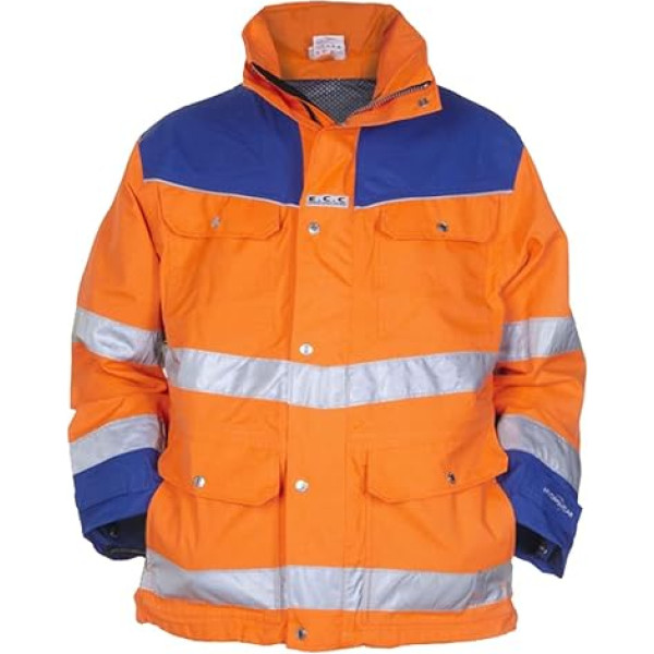 Hydrowear 04026011P Fulda EN 471 Parka Removable in Toptex Orange/Royal Blue Size XXL