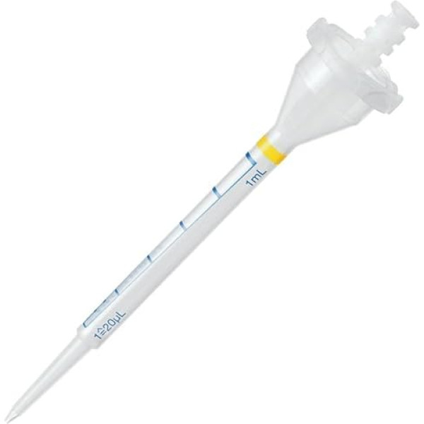 Eppendorf VB-0278 Combitips Advanced pipetes uzgalis DNS kvalitātei, 1,0 ml, dzeltens, atsevišķi iepakots, 100 gab. iepakojumā