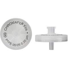 MACHEREY-NAGEL 729207 Chromafil Extra PTFE šļirces filtrs, marķēts, poru izmērs 0,2 μm, membrānas diametrs 25 mm (iepakojumā 100 gab.)