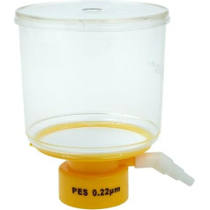 Celltreat 229717 Pudeles vāciņa filtrs, sterils, graduēts, PES filtra materiāls, 0,22 µm, poru izmērs 75 mm diametrā, 500 ml tilpums (24 gab.)