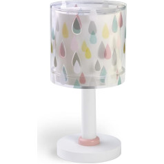 Dalber Kinder Tischlampe Nachttischlampe Color Rain Regenfarbe Rosa, 15 x 15 x 30 cm