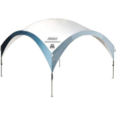 Coleman Fast Pitch Shelter - 4,5 x 4,5 m - Paviljons, stabilas svinību teltis ar tērauda stabiem, lapene / pasākumu telts, saules aizsardzība SPF 50+, pelēka, xl