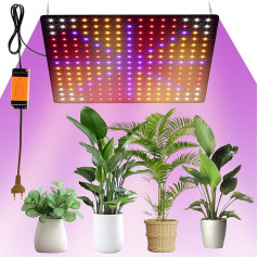 Fyeme Grow Light LED Plant Lamp 45 W Plant Lamp LED Full Spectrum Grow Lights with Hooks for Plants for Indoor Plants Vegetables Flower (Red + Blue + White + Orange)