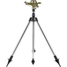 360 grādu cinka sakausējuma laistīšanas smidzinātājs Tripod dārza smidzinātājs Automātiskais rotējošais laistīšanas smidzinātājs mājas dārzam pagalmam zālienam