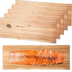 Landical Große Zedernholz-Grillbretter, 17,8 x 38,1 cm, passend für Lachs, Fleisch, Fisch und Gemüse, fügen zusätzlichen Rauch und Geschmack hinzu, schnelles Einweichen, einfach zu bedienende