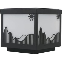 FAZRPIP Post Lights Āra Post Lantern Ūdensizturīgs āra Post Light Black āra Post Light terasei, lievenis, pagalms Modern Outdoor Pillar Lamp