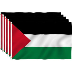 Palestīna Palestīnas karogs, spilgtas krāsas un UV izturīgs dubultā dūriens Palestīnas karogi no poliestera ar misiņa caurvijām Palestīnas valsts karogi 3x5 pēdas (90x150cm)