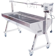 Suckling Pig Grill with Motor - Grill Trolley Stainless Steel 150 cm Height Adjustable